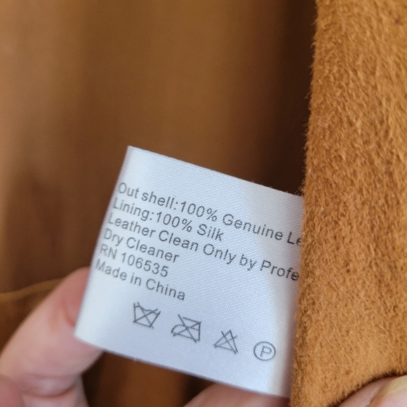 Suede cropped slouchy jacket - Picture 5 of 5